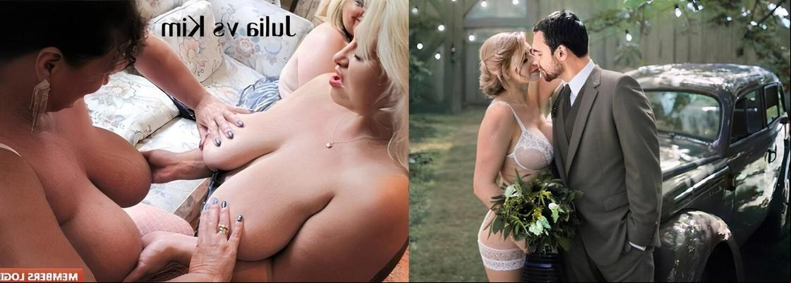 Blonde Newly Wed Gets A Surprise! Kim Massages Julias Huge Tits